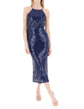 Abito con paillettes BLU SCURO L