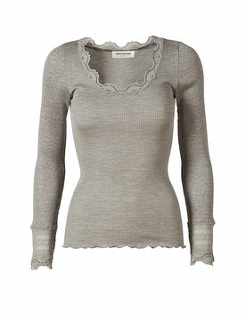 Langarmshirt grau XS damen