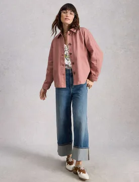 Denim Collared Jacket Pink female - White stuff - FashionsVida