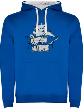 Restrained Two-colour Hoodie Royal Blue / White 2XL Men,Women - Kruskis - FashionsVida