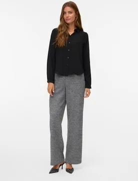 Pantalon pata ancha mujer de tejido jersey - Vero Moda - FashionsVida