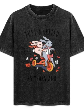 Just Married 25 Years Ago - 25th Anniversary Couple Bunnies Tee, Phone Cases And Other Gifts T-Shirt - Aliexpress - FashionsVida