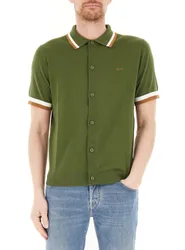 Polo con bottoni VERDE OLIVA L