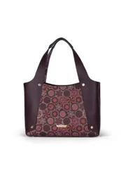 BORSA TEODOSIA L. DOUBLE HANDLE PVC NEW TEOD./ BURGUNDY GARNET
