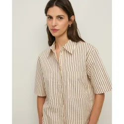 Camisa de mujer popelín con rayas