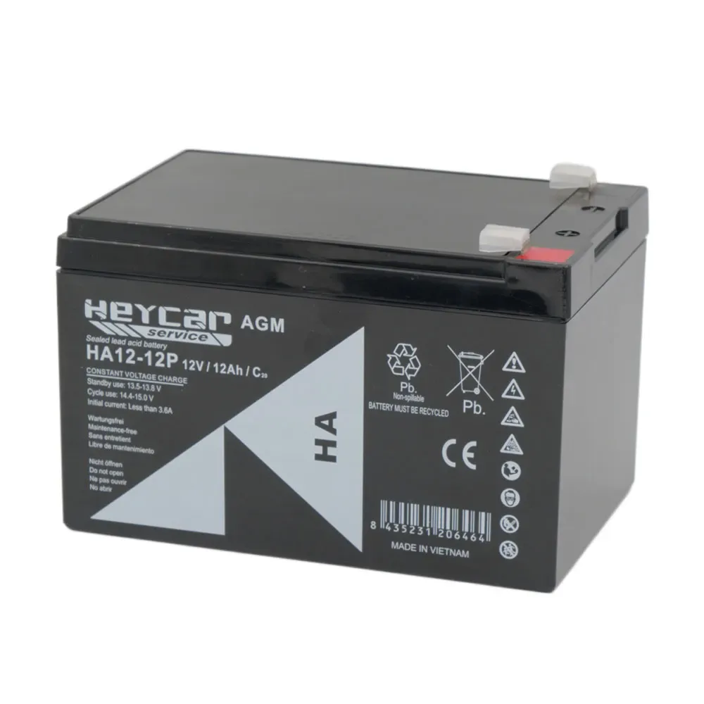 Ha 12ah Battery Black One Size unisex - Heycar - FashionsVida