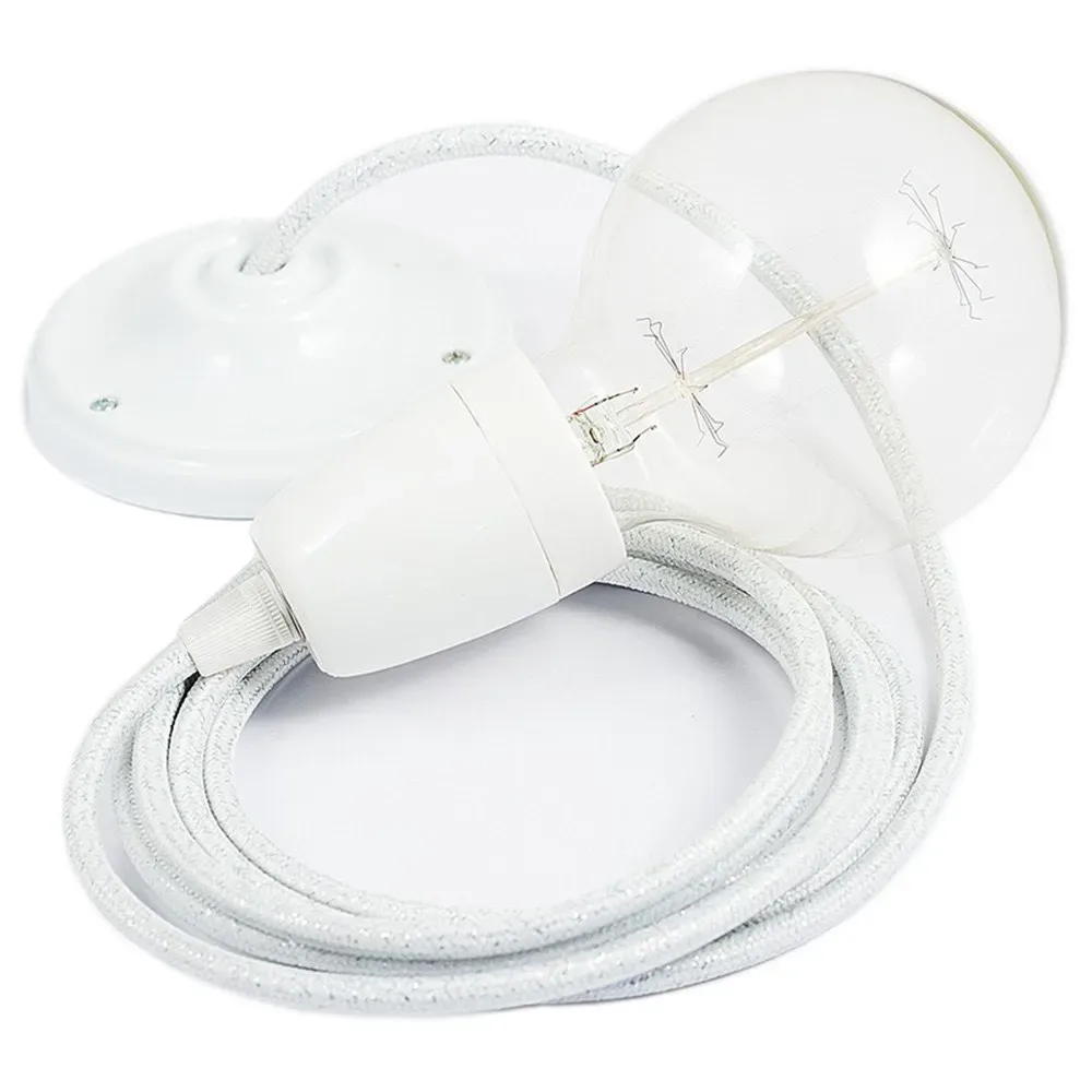 Cables Suspension Luminaire Rl01 Diy 2 M Glittering White One Size - Creative - FashionsVida