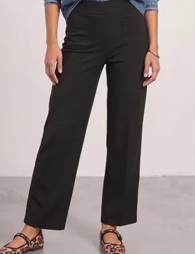 High Waist Straight Leg Hose im Casual Fit female Braun - Street One - FashionsVida