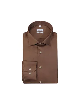 Camicia Regular Fit marrone 44 - Seidensticker - FashionsVida