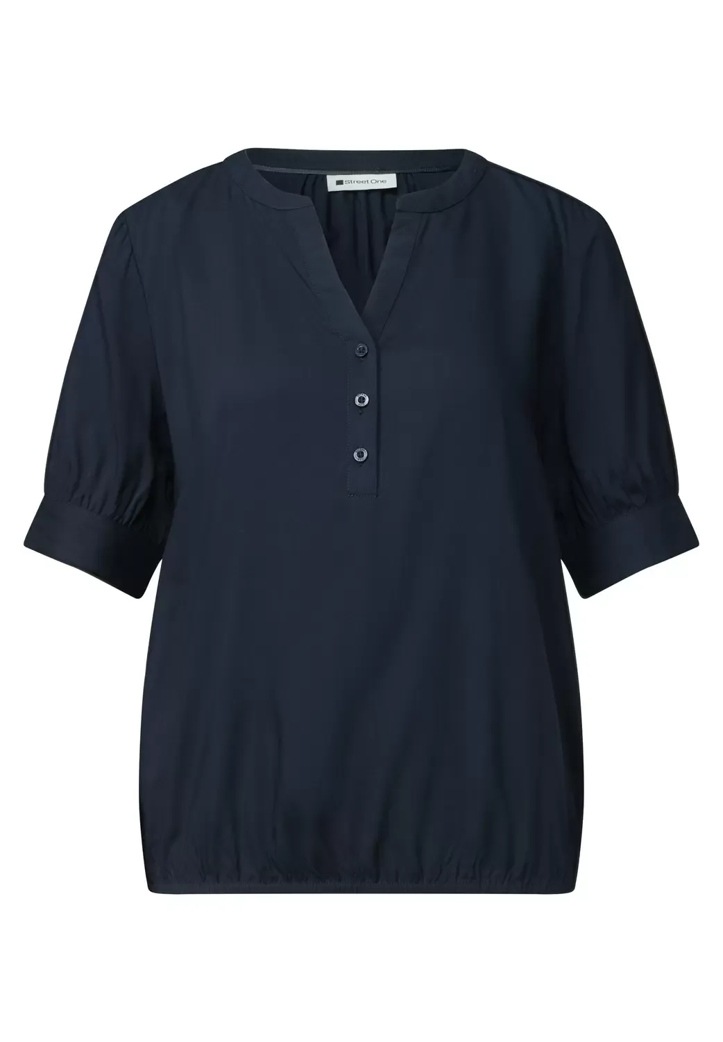 LTD QR Splitneck blouse w gath female - 34 - FashionsVida