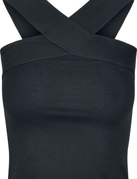 Top - Ladies Cross Top - L bis 3XL - für Damen - Größe XXL - schwarz - Frauen - female