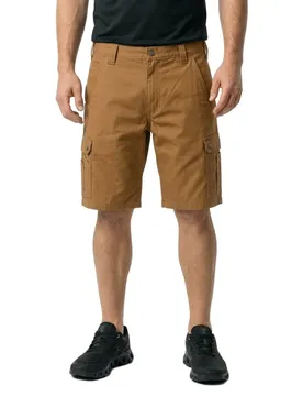 Pantaloni Corti Cargo Ripstop Relaxed Fit Brown 32