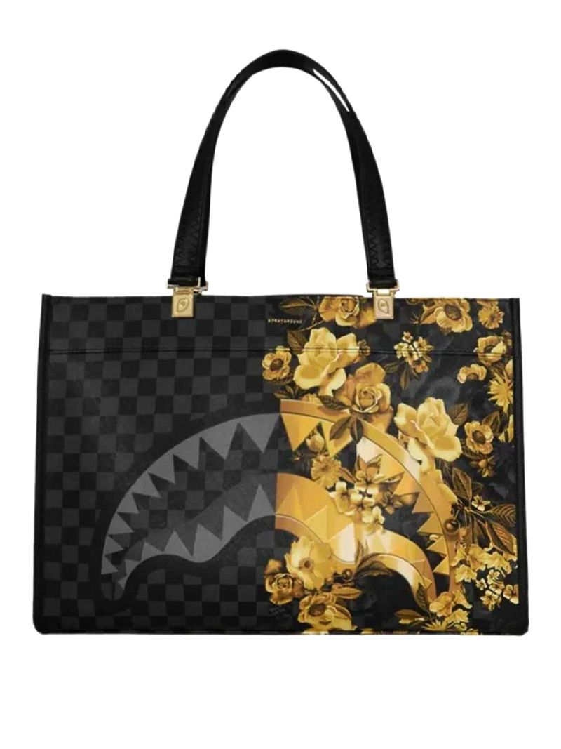 Borsa Tortuga Remix floreale dorata