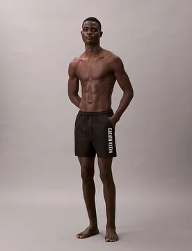 Boxer mare Beachwear neri con logo laterale - Calvin Klein - FashionsVida