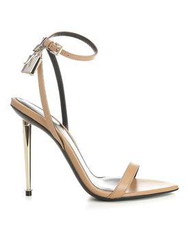 Sandali in pelle con lucchetto
