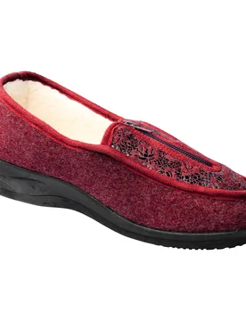 Kuschel-Mokassin „Kalinka“ 36 rot - wonderwalk Home - FashionsVida