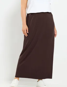 Women's Maxi Tube Skirt in Brown Size: 22 - Brown - Size: 22 - Yours - FashionsVida