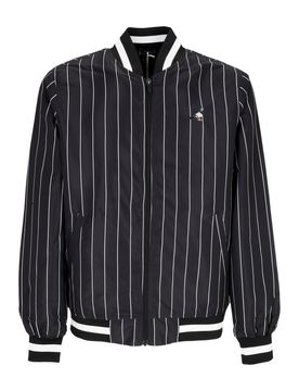 Giubbotto Bomber Uomo Pinstripe Baseball Jacket Black