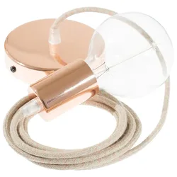 Cables Suspension Luminaire Rd61 Lozenge 50 Cm Ancient Pink / Copper One Size