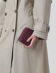 Leather Purse Burgundy female