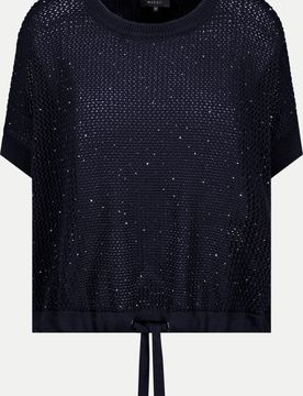 Monari Ajour-Strickpullover Blau 38