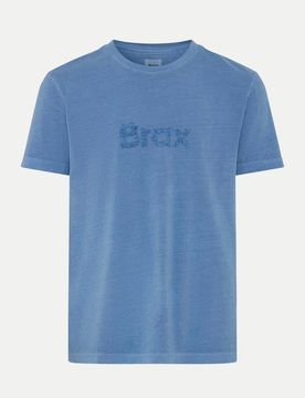 Brax T-Shirt mit Logoprint Blau XXL