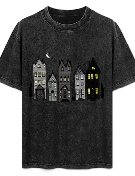 Haunted Houses T-Shirt Casual Basic Short Sleeve T-Shirt - Aliexpress - FashionsVida