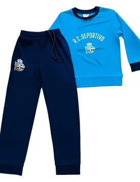 Pyjama à Manches Longues White Badges Navy/Blue 2XL