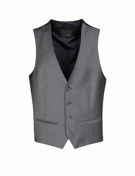 Chaleco de traje Slim Fit gris 56