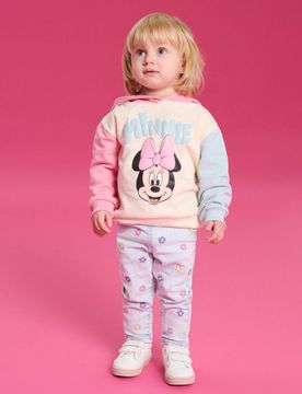 Felpa con stampa Minnie Mouse - panna