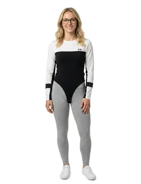 Body A Maniche Lunghe Flutter Black XS