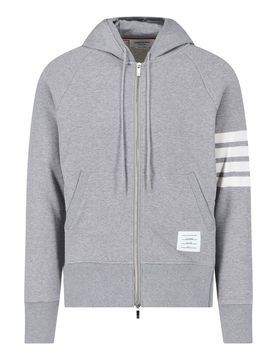 Felpa 4-bar con zip e cappuccio