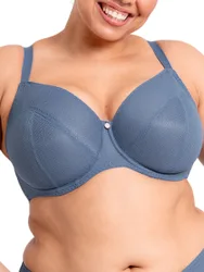 Womens Happy Balcony Bra - Blue Polyamide - Size 32dd
