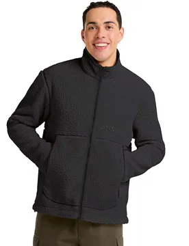 Taunus Half Zip Funnel Neck Fleece Sweatshirt Black male - Jack Wolfskin - FashionsVida