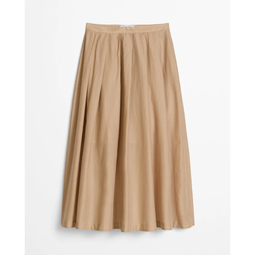 Falda amplia plisada en forma de a de suave gasa de algodón - MARC O'POLO - FashionsVida