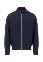 Zip Stand-Up Cardigan, ribbed male