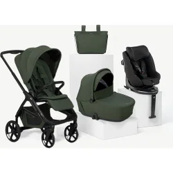 Trío Keep 2 verde + capazo Sleep + silla auto Kombifix gris