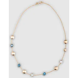 Collar de oro amarillo y topacio London Blue