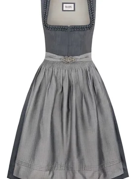 Dirndl Moana (grau, Gr. 40) von Heimatgwand für Damen, 60% Polyester,40% Viskose - Stockerpoint - FashionsVida