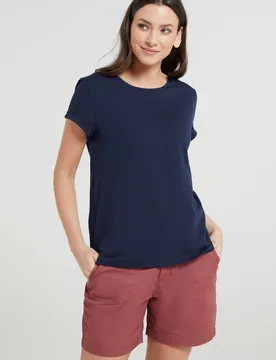 Bude Womens Relaxed Fit T-Shirt - Navy - Navy - Size: 16 - Mountain Warehouse - FashionsVida