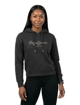 Felpa Con Cappuccio Frida Black S - Pepe jeans - FashionsVida