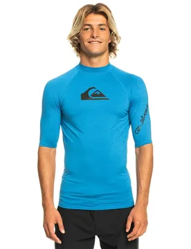 Rash Guard Manches Courtes Alltime Snorkel Blue Heather M - Quiksilver - FashionsVida