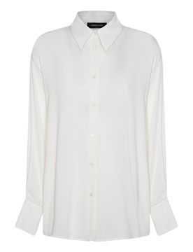 Camicia Bianca in Misto Viscosa