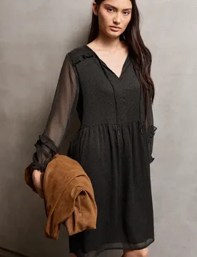 Street One Gemustertes Chiffon-Kleid female Braun - Street One Studio - FashionsVida