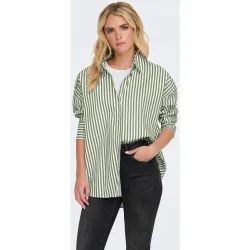 Camisa de mujer de manga larga y cierre de botones