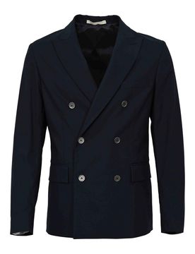 Giacca Doppiopetto In Misto Cotone