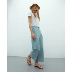 Pantalones anchos de mujer liso