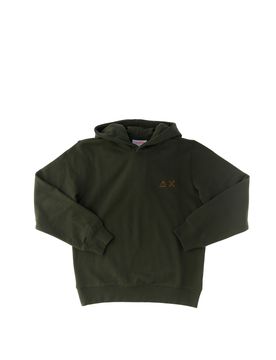 Felpa con cappuccio VERDE MILITARE 10A