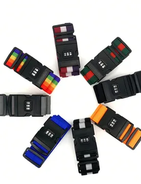 Correa de equipaje, candado antirrobo para equipaje, correa de equipaje ajustable con contraseña, accesorios de equipaje, correa de equipaje telescó - Shein - FashionsVida