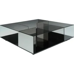 Mesa de centro cuadrada de cristal Labirinto